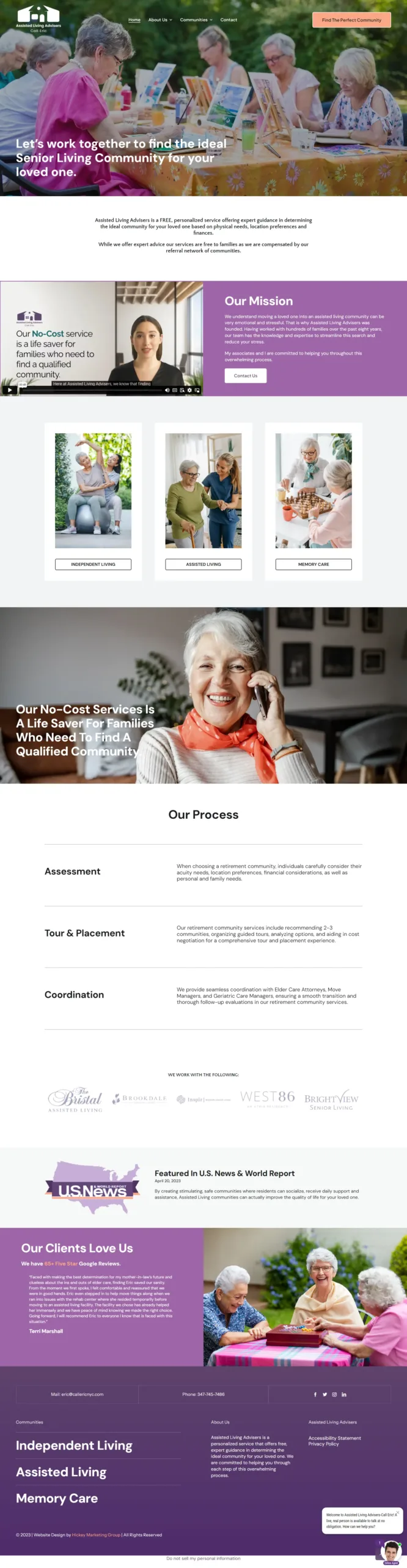 Website Design Services Prescott - Hickey Marketing Group Portfolio - Assisted Living Advisers