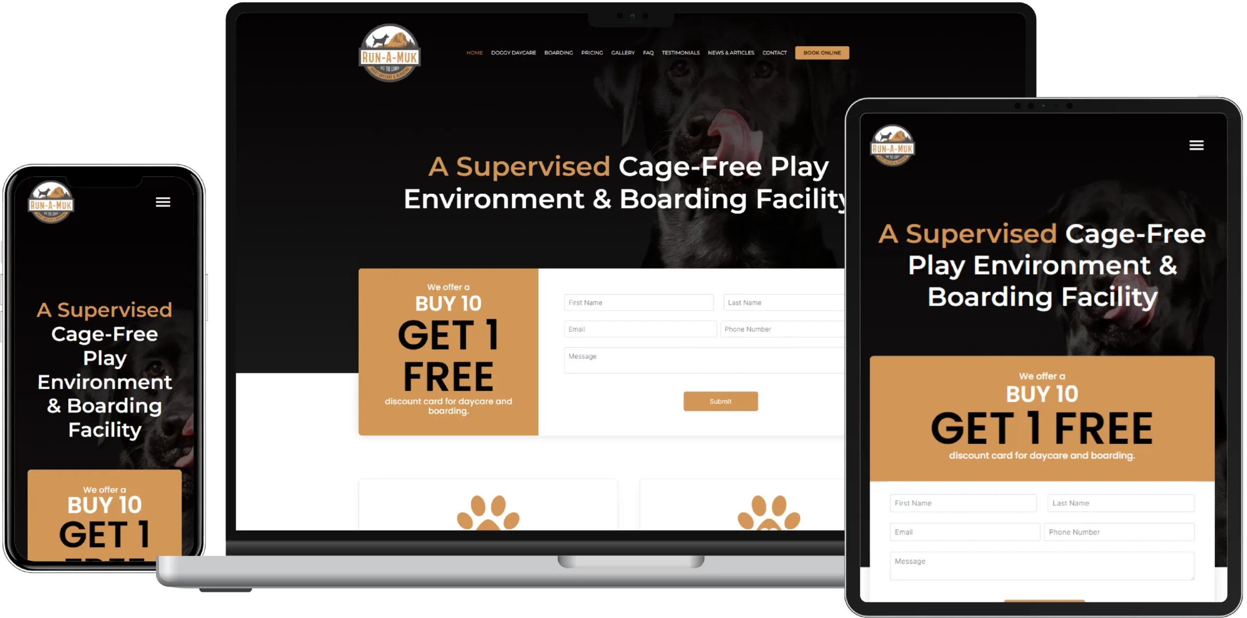 Run-A-Muk website design project by HMG