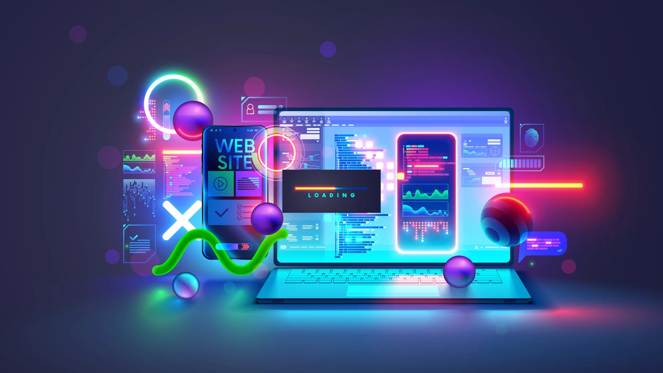 web-design-latest-trends neon website design trends | HMG prescott web design